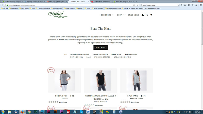 Maximizing Shopify: Jophiel - New Collection Page